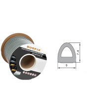 Uszczelka 9mmx7,5mm profil D uszczelka samoprzylepna EPDM biała 1 metr