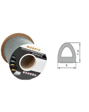 Uszczelka 9mmx7,5mm profil D uszczelka samoprzylepna EPDM biała 1 metr