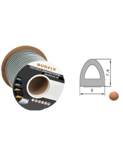 Uszczelka 9mmx7,5mm profil D uszczelka samoprzylepna EPDM brązowa 1 metr