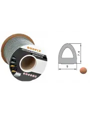 Uszczelka 9mmx7,5mm profil D uszczelka samoprzylepna EPDM brązowa 1 metr