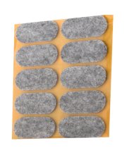 Podkładki filcowe samoprzylepne 20X40mm szare pod meble krzesła stoły filc 10 sztuk