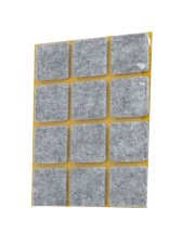 Podkładki filcowe samoprzylepne 28X28mm szare kwadratowe pod meble krzesła filc 12 sztuk