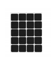 Podkładki filcowe samoprzylepne 20X20mm czarne kwadratowe pod meble krzesła filc 20 sztuk