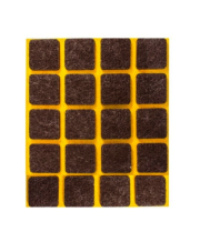 Podkładki filcowe samoprzylepne 20X20mm brązowe kwadratowe pod meble krzesła filc 20 sztuk