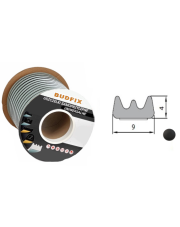 Uszczelka 9mmx4mm Profil E uszczelka samoprzylepna czarna rolka 150 metrów