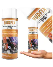 Smar Biały Litowy z PTFE (Teflonem) do Prowadnic Łożysk Spray 400ml Budfix