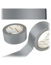 Taśma tkaninowa naprawcza 48mm 25y typu duct tape zbrojona srebrna szara uniwersalna