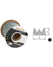 Uszczelka 9mmx4mm Profil E uszczelka samoprzylepna EPDM czarna 1 metr