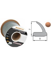 Uszczelka 9mmx7mm profil V uszczelka samoprzylepna EPDM brązowa 1 metr