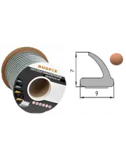 Uszczelka 9mmx7mm profil V uszczelka samoprzylepna EPDM brązowa 1 metr