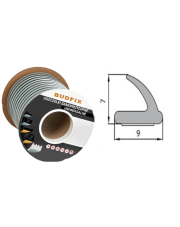 Uszczelka 9mmx7mm profil V uszczelka samoprzylepna EPDM biała rolka 100 metrów