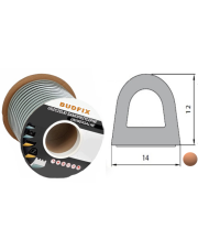 Uszczelka 14mmx12mm uszczelka EPDM samoprzylepna brązowa rolka 40 metrów