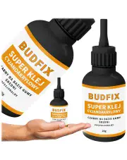Klej Cyjanoakrylowy Sekundowy Czarny Elastyczny Średni 20g (20ml) Budfix Rubber Toughened