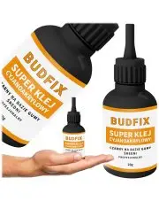 Klej Cyjanoakrylowy Sekundowy Czarny Elastyczny Średni 20g (20ml) Budfix Rubber Toughened