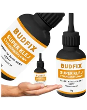 Klej Cyjanoakrylowy Sekundowy Czarny Elastyczny Gęsty 20g (20ml) Budfix Rubber Toughened