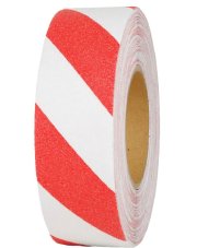 Taśma antypoślizgowa 50mm/6m biało czerwona na schody samoprzylepna
