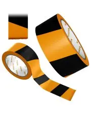 Taśma odblaskowa 100mm 5m pomarańczowo czarna samoprzylepna gładka 