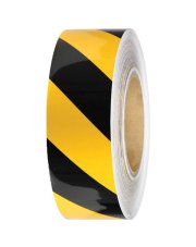 Taśma odblaskowa samoprzylepna żółto-czarna 100mm/5m