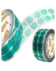 Kółka termiczne fi 36mm wykroje maskujące wysokotemperaturowe pet zielone do lakierni proszkowych rolka 1000 sztuk