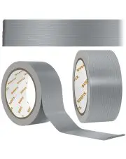 Taśma tkaninowa naprawcza 50mm 25m typu duct tape zbrojona srebrna szara super mocna i gruba do chropowatych powierzchni