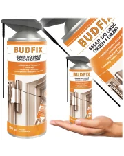 Smar do Okuć Okiennych Drzwiowych Bram Spray 500ml Budfix