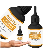 Klej Cyjanoakrylowy Sekundowy Czarny Elastyczny Gęsty 50g (50ml) Budfix Rubber Toughened