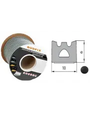 Uszczelka 10mmx6mm uszczelka EPDM samoprzylepna czarna 1 metr