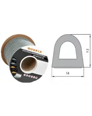 Uszczelka 14mmx12mm uszczelka EPDM samoprzylepna biała rolka 40 metrów