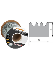 Uszczelka 15mmx8mm uszczelka EPDM samoprzylepna biała 1 metr