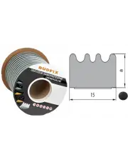 Uszczelka 15mmx8mm uszczelka EPDM samoprzylepna czarna 1 metr