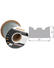 Uszczelka 15mmx8mm uszczelka samoprzylepna czarna rolka 50 metrów