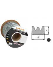 Uszczelka 8mmx4mm uszczelka samoprzylepna czarna rolka 125 metrów