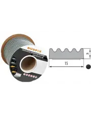 Uszczelka 15mmx3mm uszczelka EPDM samoprzylepna czarna 1 metr