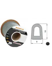 Uszczelka 8mmx10mm uszczelka EPDM samoprzylepna czarna 1 metr