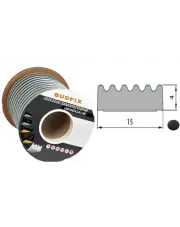 Uszczelka 15mmx4mm uszczelka EPDM samoprzylepna czarna 1 metr