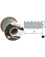 Uszczelka 20mmx4mm uszczelka EPDM samoprzylepna czarna 1 metr