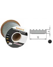 Uszczelka 12mmx2mm uszczelka EPDM samoprzylepna czarna 1 metr