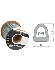 Uszczelka 12mmx10mm uszczelka EPDM samoprzylepna biała rolka 50 metrów